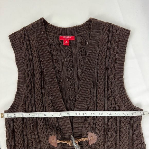 Chaps Vest Brown Size Large - Picture 8 of 10